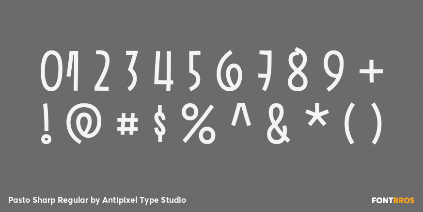 Pasto Sharp Regular Font Poster #4