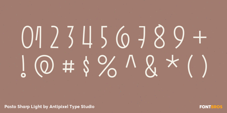 Pasto Sharp Light Font Poster #1