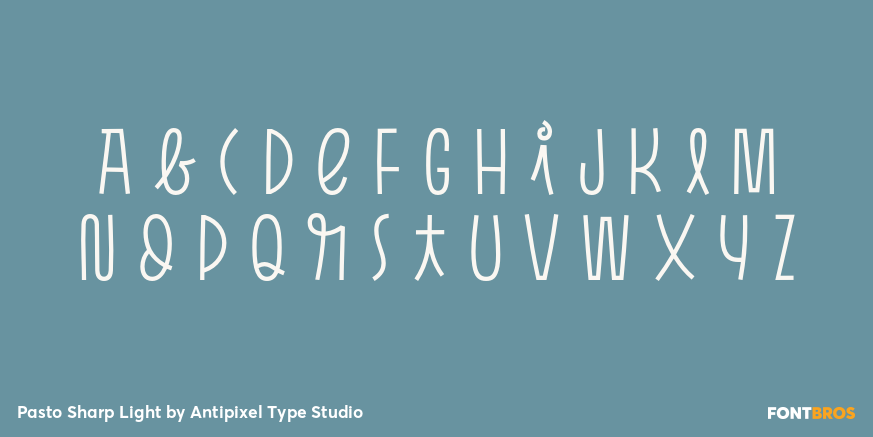 Pasto Sharp Light Font Poster #2