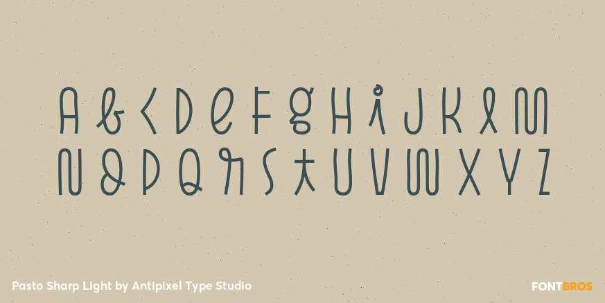 Pasto Sharp Light Font Poster #3