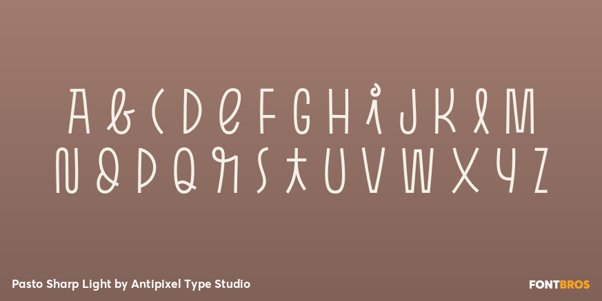 Pasto Sharp Light Font Poster #1