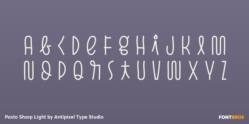 Pasto Sharp Light Font Poster #1