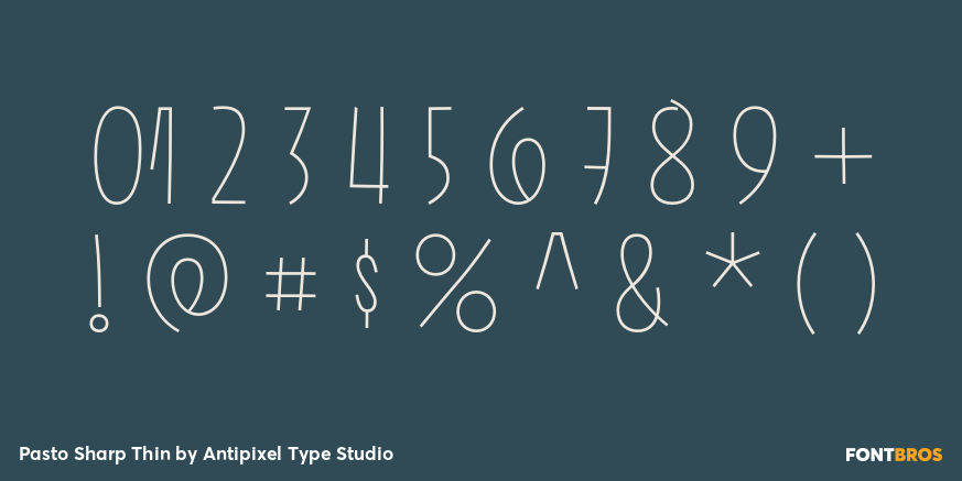 Pasto Sharp Thin Font Poster #1