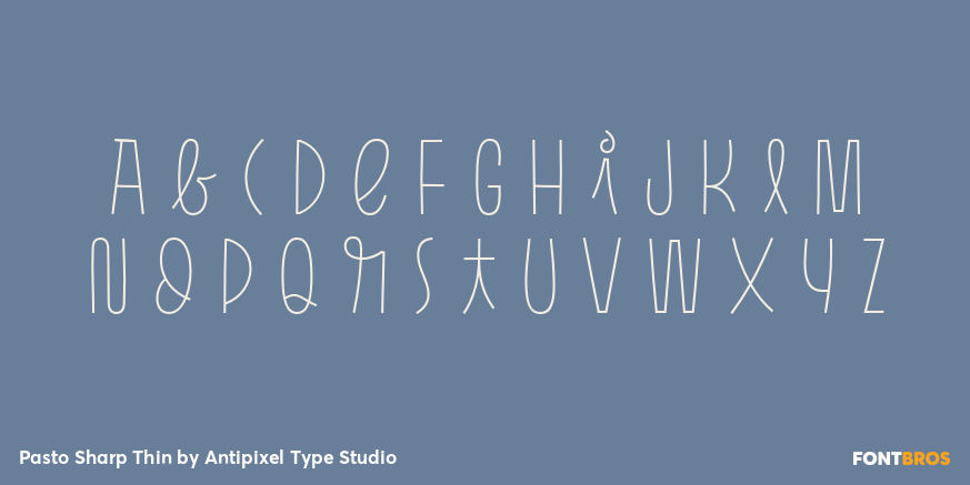 Pasto Sharp Thin Font Poster #2