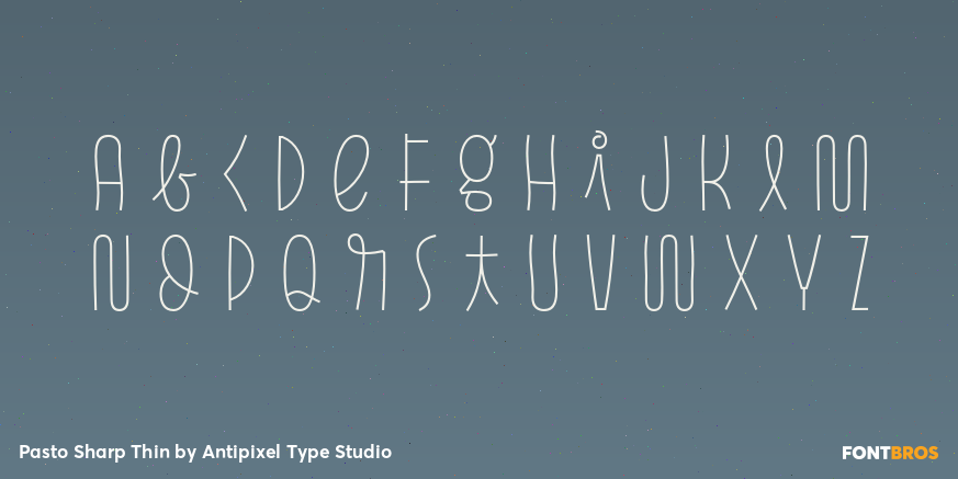 Pasto Sharp Thin Font Poster #3