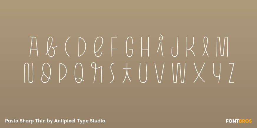 Pasto Sharp Thin Font Poster #1