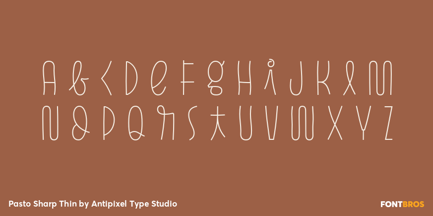 Pasto Sharp Thin Font Poster #1