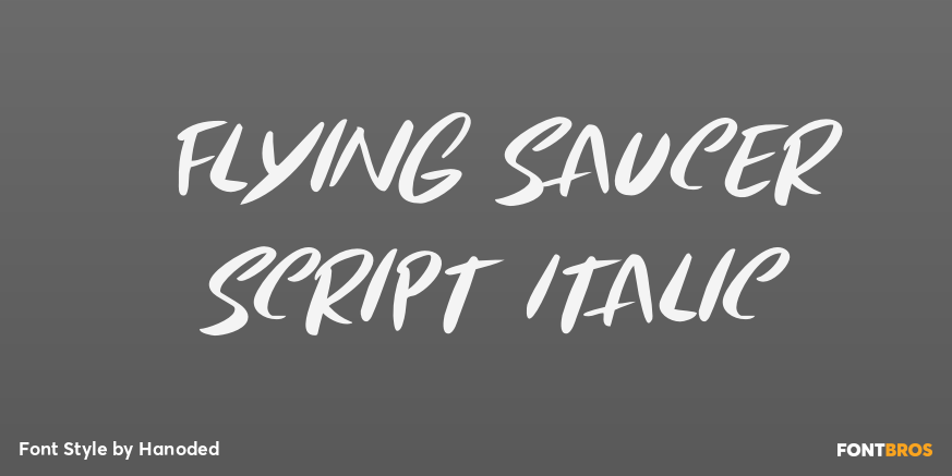 Flying Saucer Script Italic Font Poster #1