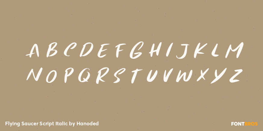 Flying Saucer Script Italic Font Poster #3