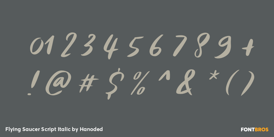 Flying Saucer Script Italic Font Poster #4