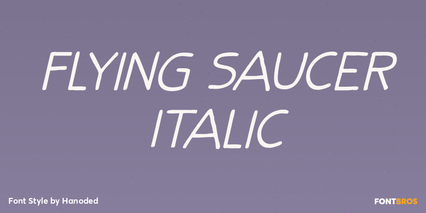 Flying Saucer Italic Font Poster #1