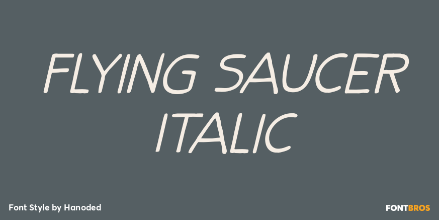 Flying Saucer Italic Font Poster #1