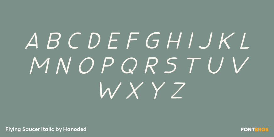 Flying Saucer Italic Font Poster #2