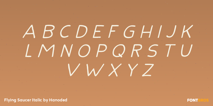 Flying Saucer Italic Font Poster #3