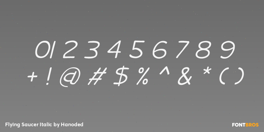 Flying Saucer Italic Font Poster #4