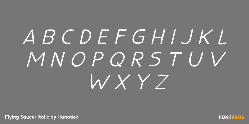 Flying Saucer Italic Font Poster #1