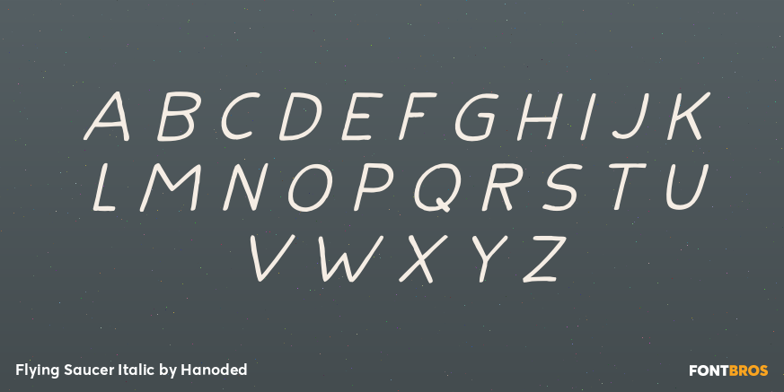 Flying Saucer Italic Font Poster #1