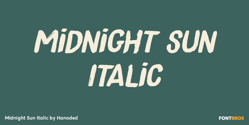 Midnight Sun Italic Font Poster #1