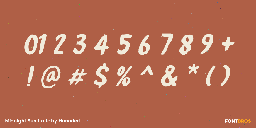 Midnight Sun Italic Font Poster #4