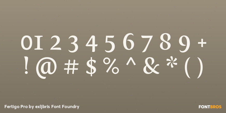 Fertigo Pro Font Poster #1