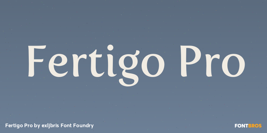 Fertigo Pro Font Poster