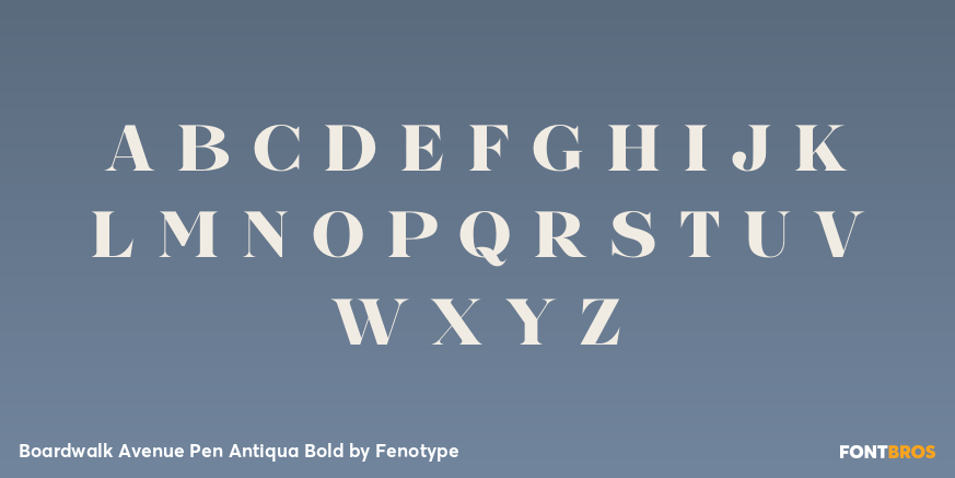 Boardwalk Avenue Pen Antiqua Bold Font Poster #2
