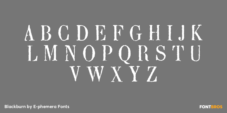 Blackburn Font Poster #2