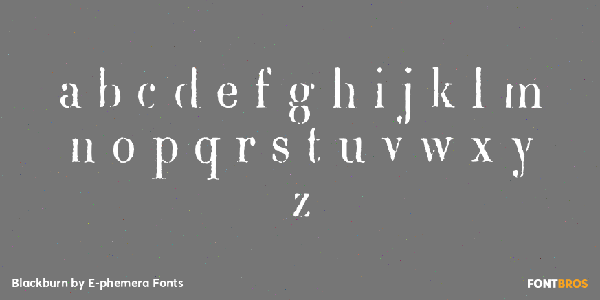Blackburn Font Poster #3