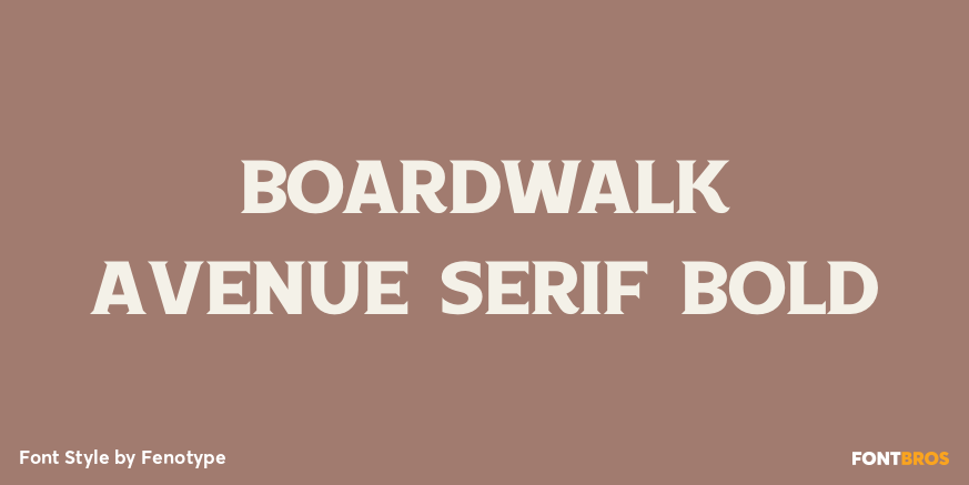 Boardwalk Avenue Serif Bold Font Poster #1