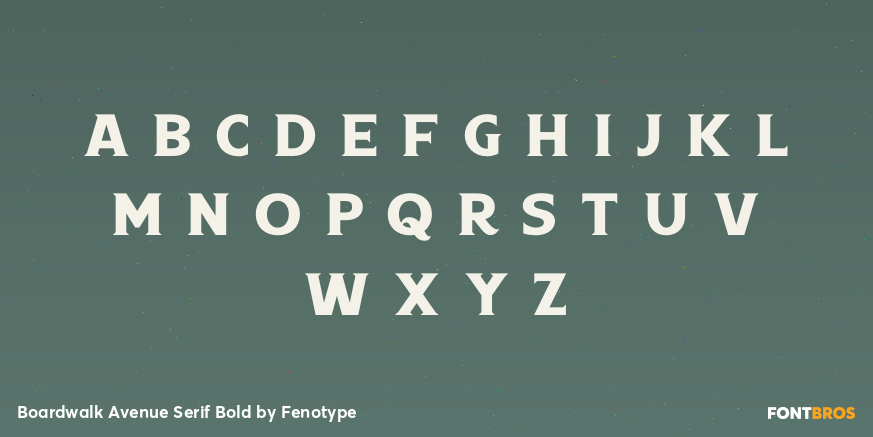 Boardwalk Avenue Serif Bold Font Poster #1