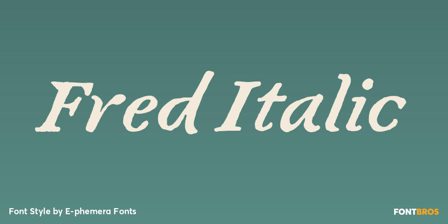 Fred Italic Font Poster #1