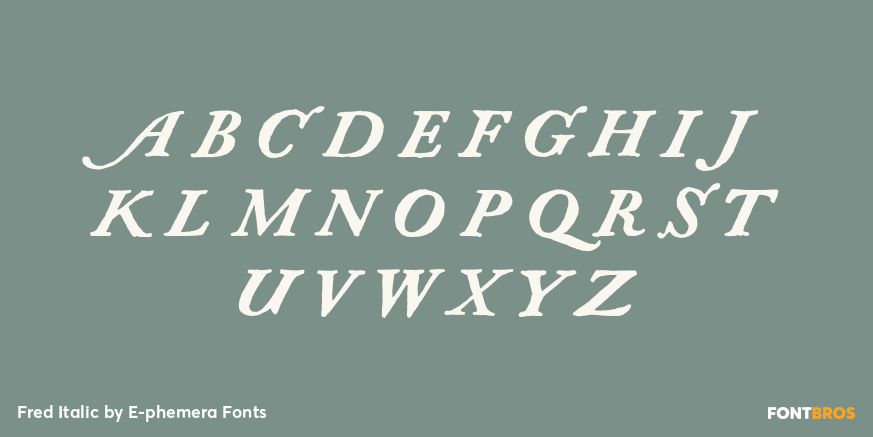 Fred Italic Font Poster #2