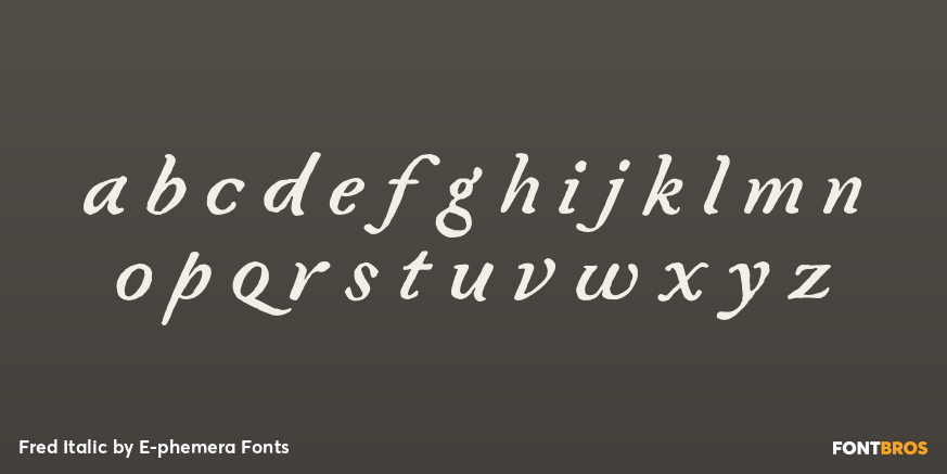Fred Italic Font Poster #3