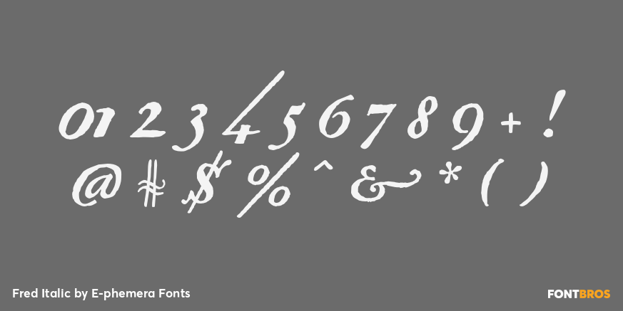 Fred Italic Font Poster #4