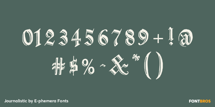 Journalistic Font Poster #4