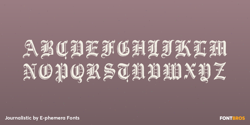 Journalistic Font Poster #1