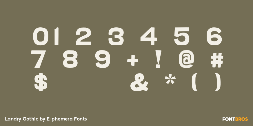Landry Gothic Font Poster #1