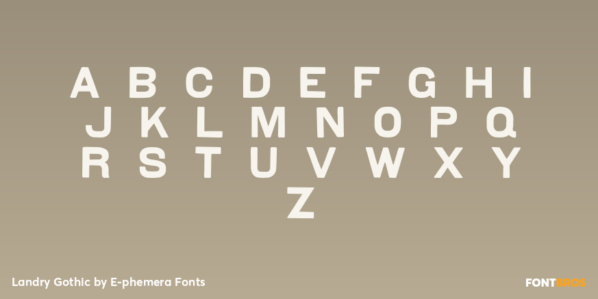 Landry Gothic Font Poster #3