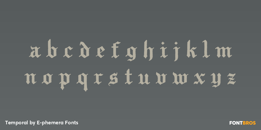 Temporal Font Poster #3