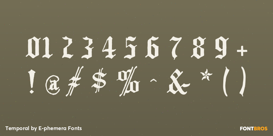 Temporal Font Poster #4