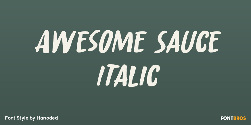 Awesome Sauce Italic Font Poster #1