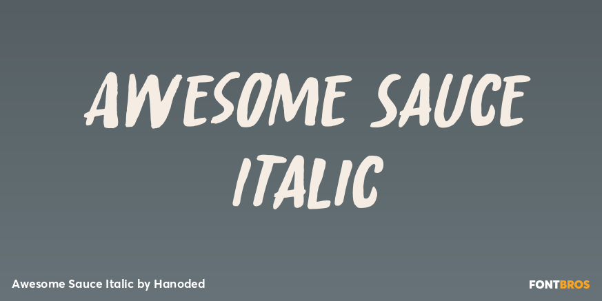Awesome Sauce Italic Font Poster #1