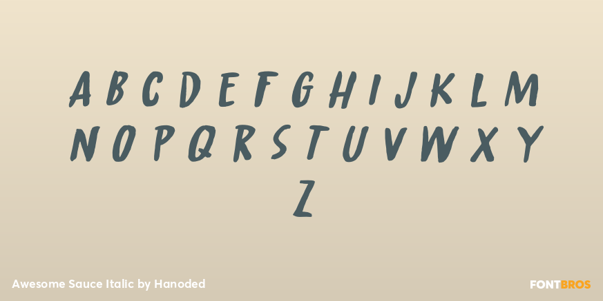 Awesome Sauce Italic Font Poster #3