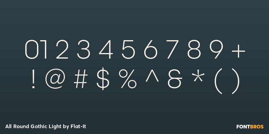 All Round Gothic Light Font Poster #1