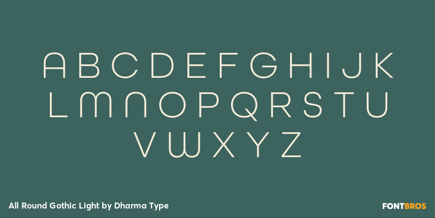 All Round Gothic Light Font Poster #2