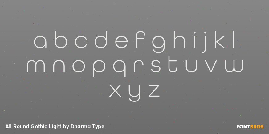All Round Gothic Light Font Poster #3