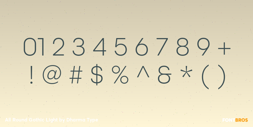 All Round Gothic Light Font Poster #4