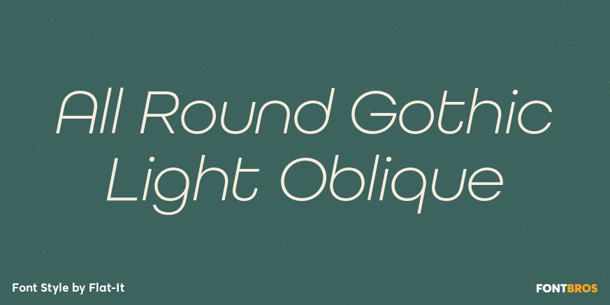 All Round Gothic Light Oblique Poster