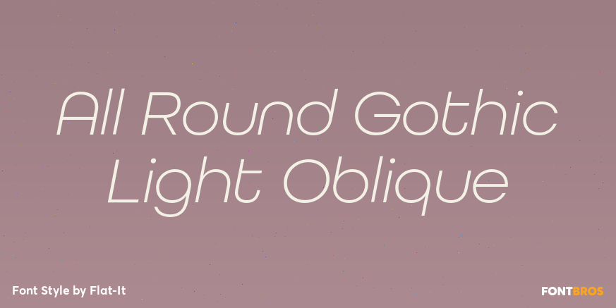 All Round Gothic Light Oblique Poster