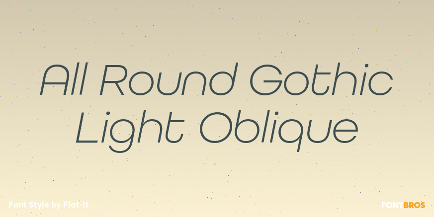 All Round Gothic Light Oblique Poster